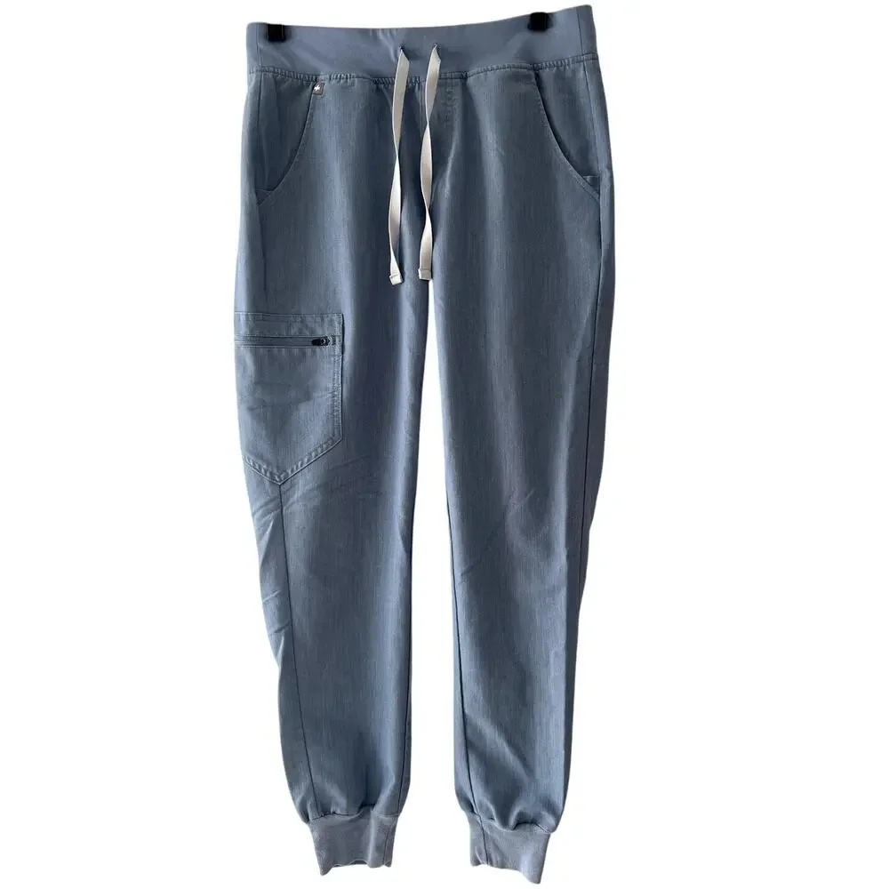 Figs Men's Medical Jogger Scrub Pants Technical Collection Powder Blue Pockets
